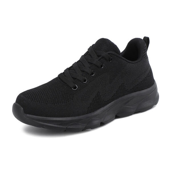 All Black Sneaker Women's Lightweight Mesh Breathable Casual Soft Bottom Running Shoes - Image 5