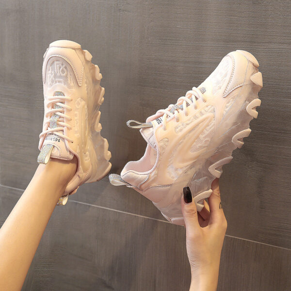 Daddy Shoes Thin Section Breathable White Net Shoes Casual Sports Shoes - Image 4