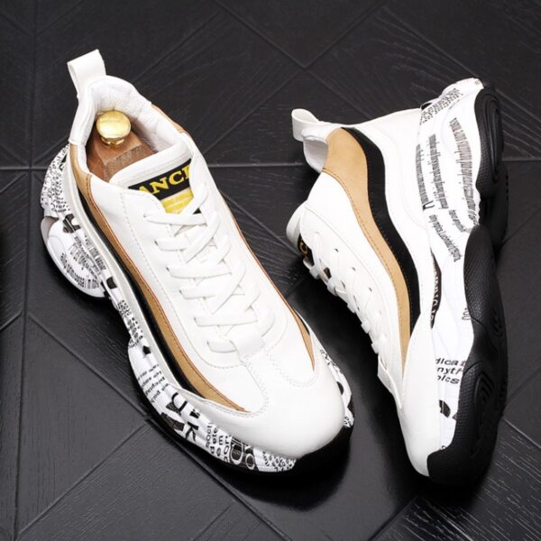 Casual Men's Shoes All-match High-top Sneakers Increase Sports Daddy Shoes - Image 4