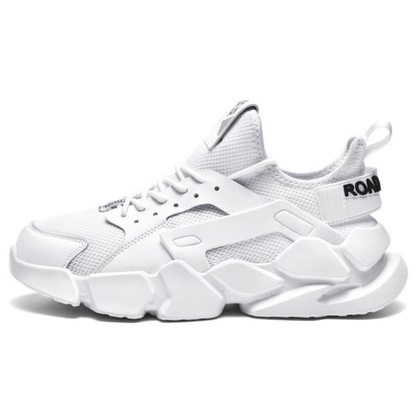 Sports Casual Breathable Fly Woven Mesh Old Shoes Thick Soled White Shoes - Image 3