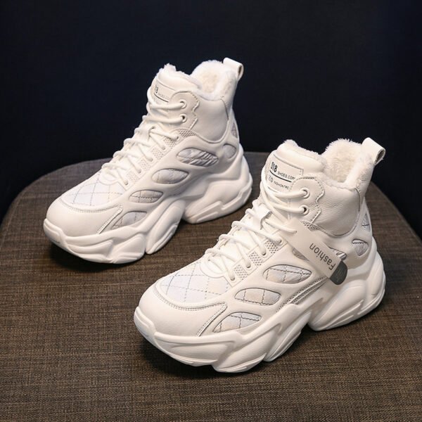 Women's Fashion Casual Velvet Inner High Shoes - Image 5