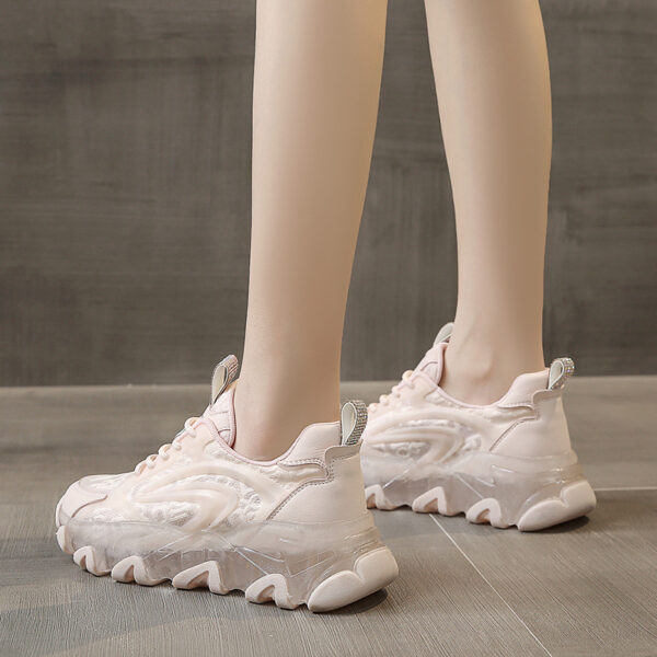 Daddy Shoes Thin Section Breathable White Net Shoes Casual Sports Shoes - Image 3