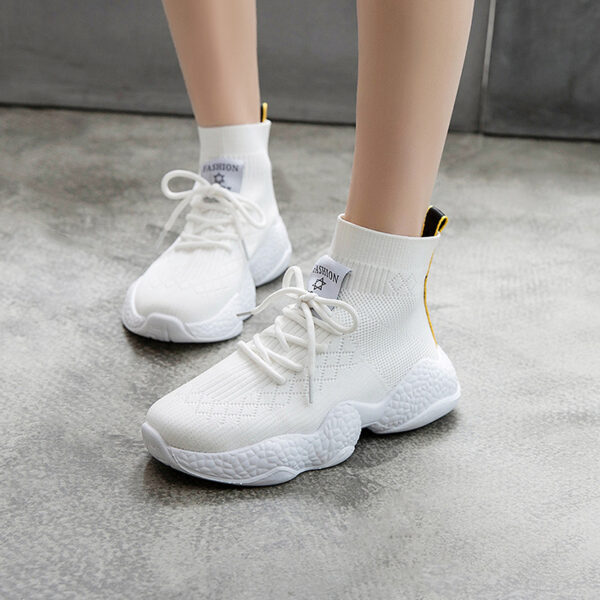 Little white shoes women summer new wild Korean autumn thick-soled casual shoes mesh breathable increased sports shoes - Image 5