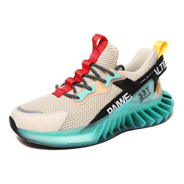 Sports Shoes Men'S Youth Breathable Shock Absorption Reflective Running Fitness Travel Shoes Large Blade Shoes - Image 2