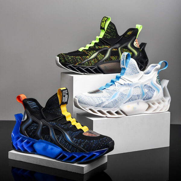 Flying Woven Leisure Thick Soled Sports Shoes For Men - Image 4
