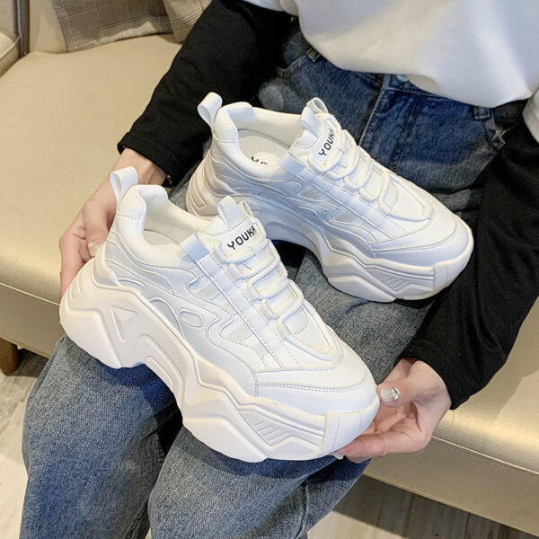 Daddy Shoes Female Ins Tide Spring And Autumn Single Shoes Wild Platform Platform Sports Casual Shoes - Image 3