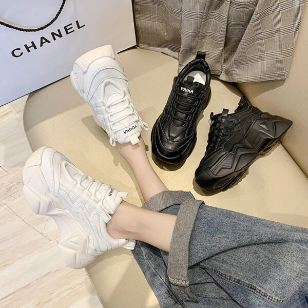Daddy Shoes Female Ins Tide Spring And Autumn Single Shoes Wild Platform Platform Sports Casual Shoes - Image 4