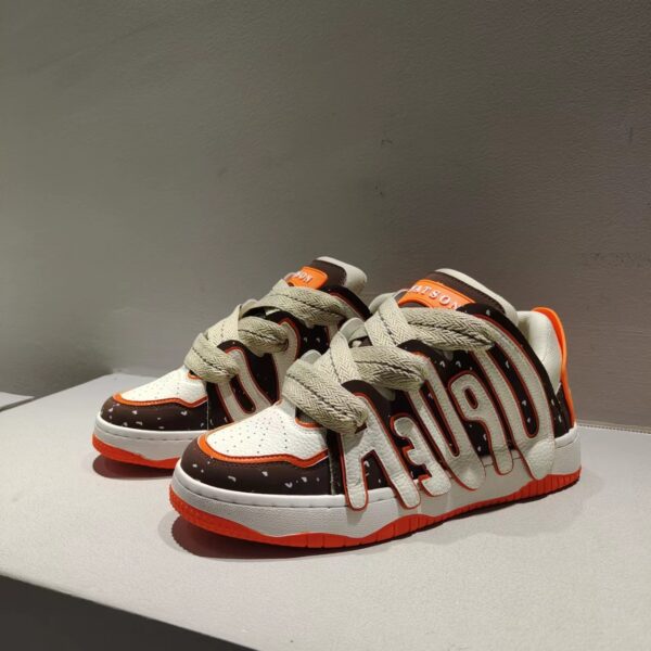 Men's And Women's Casual Sports Thick Bottom Alphabet Retro Sneakers - Image 3