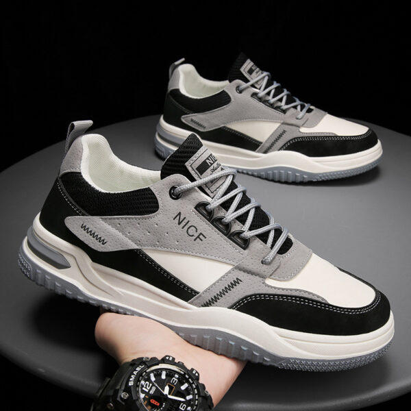 Mens Fashion Casual Leather Surface Waterproof Non-slip Labor Protection Shoes - Image 2