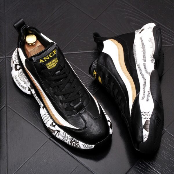 Casual Men's Shoes All-match High-top Sneakers Increase Sports Daddy Shoes - Image 5