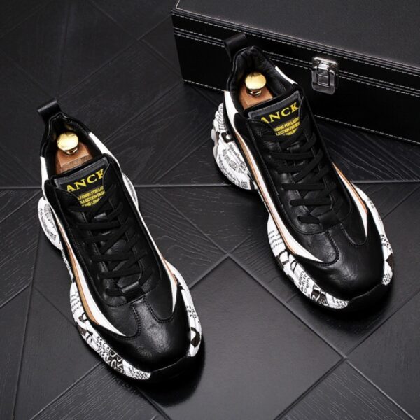 Casual Men's Shoes All-match High-top Sneakers Increase Sports Daddy Shoes - Image 2