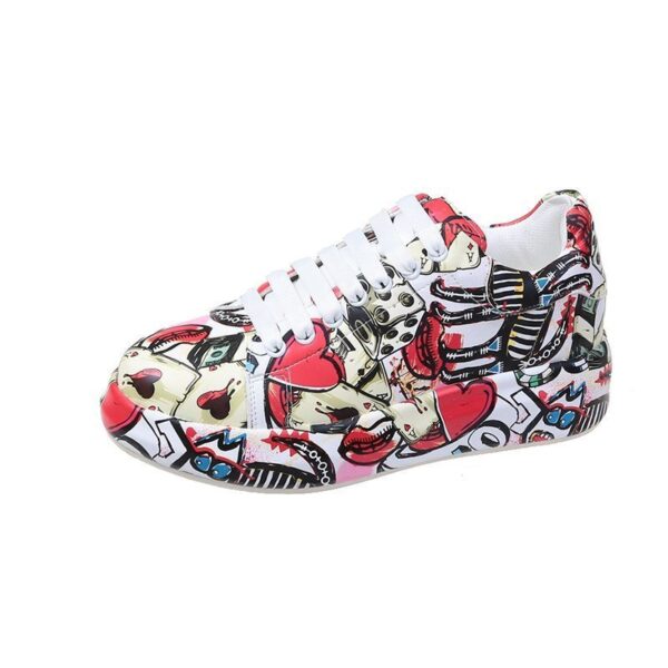Women's Fashion Platform Casual Shoes Painted Sneakers - Image 4