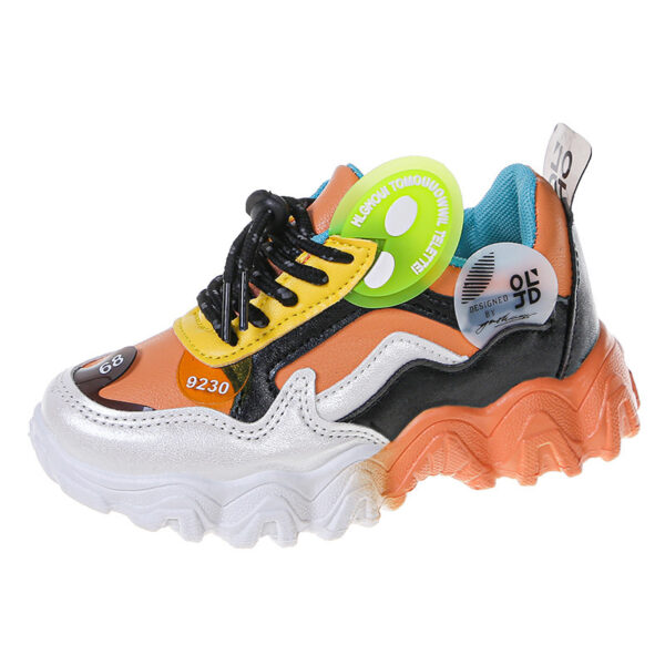 Colorblock Casual Wave Bottom Sneakers Children's Shoes Old Shoes - Image 2