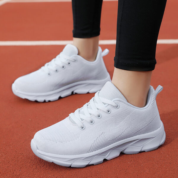 All Black Sneaker Women's Lightweight Mesh Breathable Casual Soft Bottom Running Shoes - Image 6