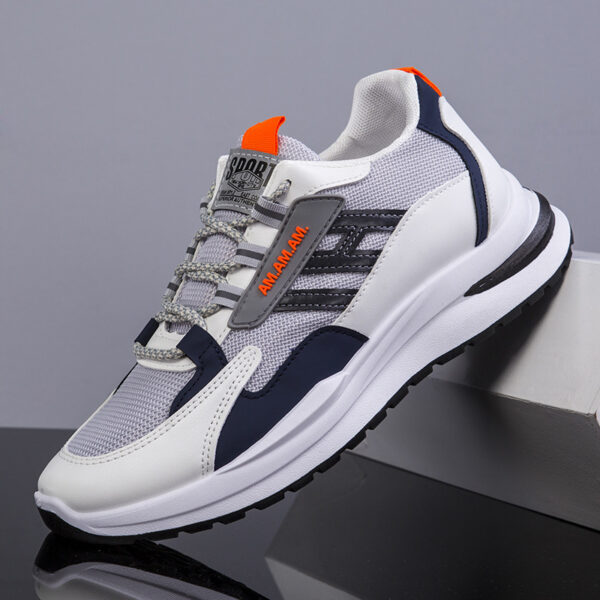 New Sneakers Men's Flying Weaving Mesh Surface Breathable Leisure Running Shoes - Image 5