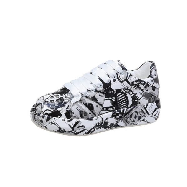 Women's Fashion Platform Casual Shoes Painted Sneakers - Image 2