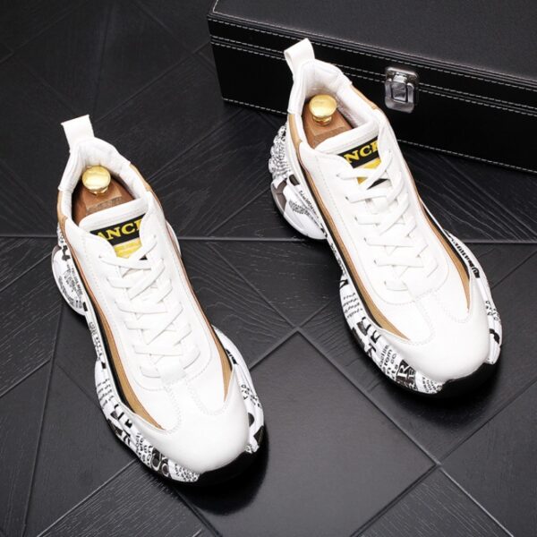 Casual Men's Shoes All-match High-top Sneakers Increase Sports Daddy Shoes - Image 3