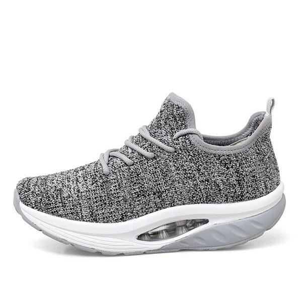 Flying Woven Air Cushion Sneakers Fitness Mom Shoes Mesh Breathable Women's Shoes - Image 6