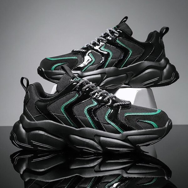 All-match Casual Sports Running Black Increased Mesh Tide Shoes - Image 4