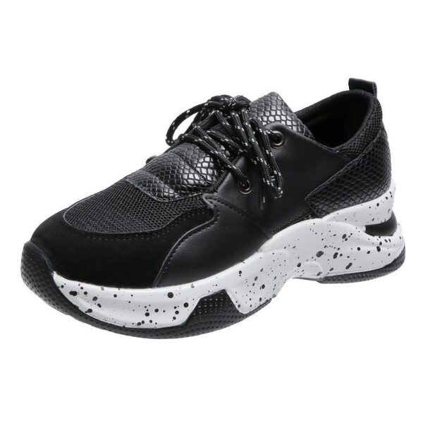 Leopard Print Sneakers Women Lace Up Walking Running Sports Shoes - Image 9