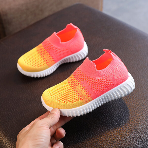 Kids Shoes Multicolor Knitted Toddler Baby Sneakers Casual - Image 3