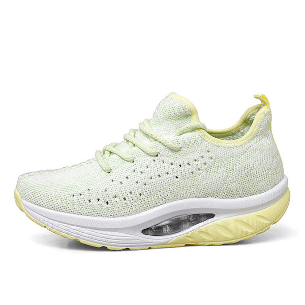 Flying Woven Air Cushion Sneakers Fitness Mom Shoes Mesh Breathable Women's Shoes - Image 2