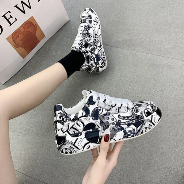 Women's Fashion Platform Casual Shoes Painted Sneakers - Image 8