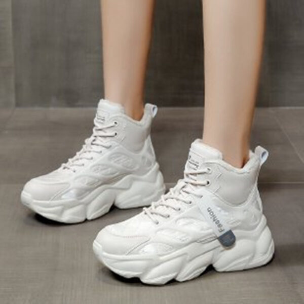 Women's Fashion Casual Velvet Inner High Shoes - Image 2