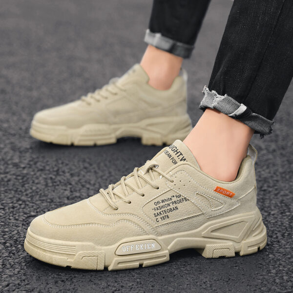 Low-cut Pig Bus Casual Men's Shoes Thick-soled Tooling Shoes - Image 2