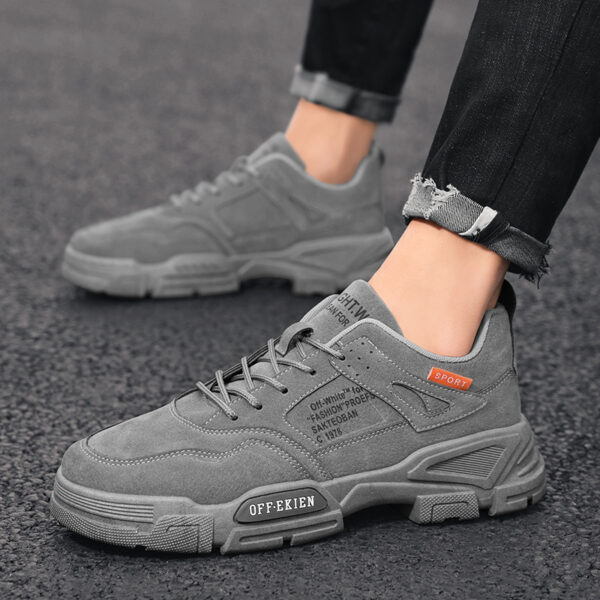 Low-cut Pig Bus Casual Men's Shoes Thick-soled Tooling Shoes - Image 5
