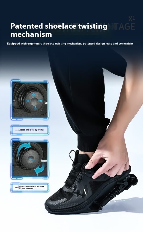 Black Tech Running Shoes Power Mechanical Running Shoes Marathon Running - Image 8
