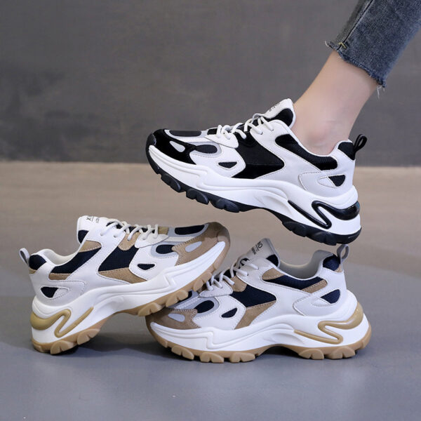Trifle With Retro Color Matching Student Casual Sneakers - Image 3