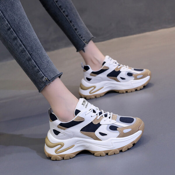Trifle With Retro Color Matching Student Casual Sneakers - Image 6