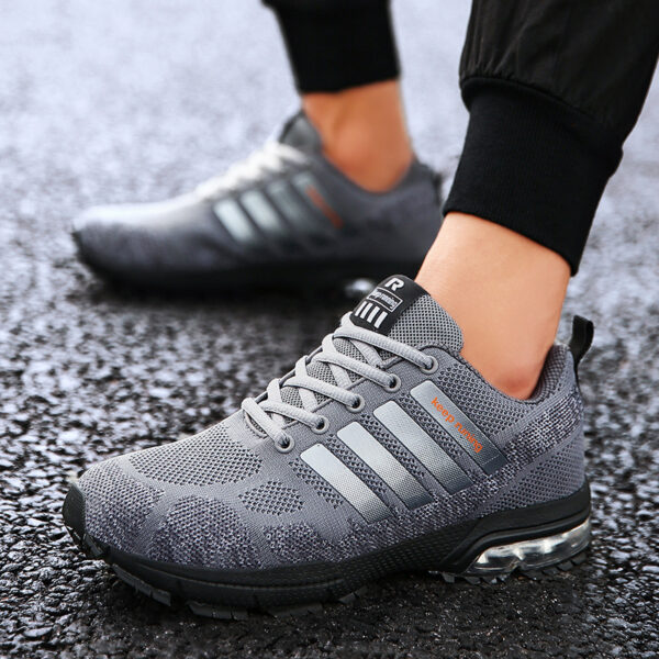 Breathable Men's Casual Shoes Flying Woven Foreign Trade Air Cushion Fitness Sports Running Shoes - Image 5