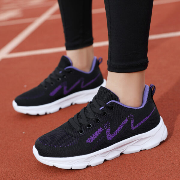 All Black Sneaker Women's Lightweight Mesh Breathable Casual Soft Bottom Running Shoes - Image 8