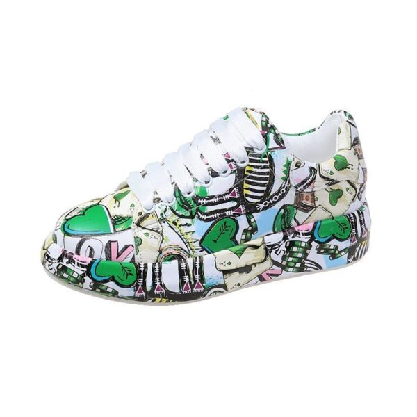 Women's Fashion Platform Casual Shoes Painted Sneakers - Image 3