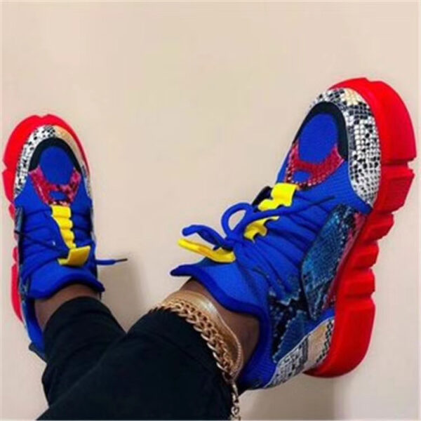 Sports style flat-bottom lace-up casual shoes shoes - Image 2
