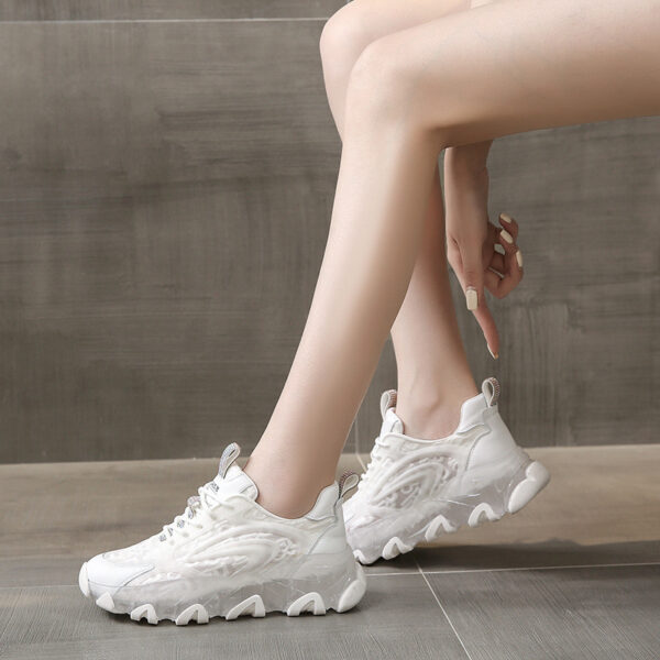 Daddy Shoes Thin Section Breathable White Net Shoes Casual Sports Shoes - Image 5